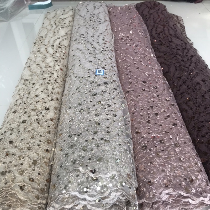 kain tulle payet sequin premium/ grad A