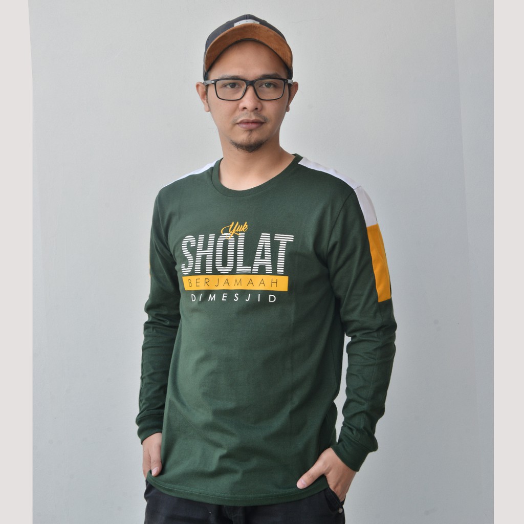 KAOS DAKWAH PRIA ALZARA - YUK SHOLAT DI MESJID | BAJU KAOS DAKWAH MUSLIM ISLAMI-1