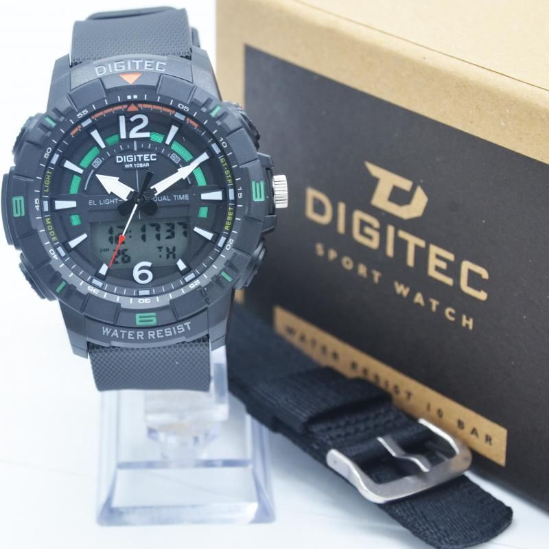 new jam tangan DIGITEC DA-2130T Original anti air, extra strap kanvas