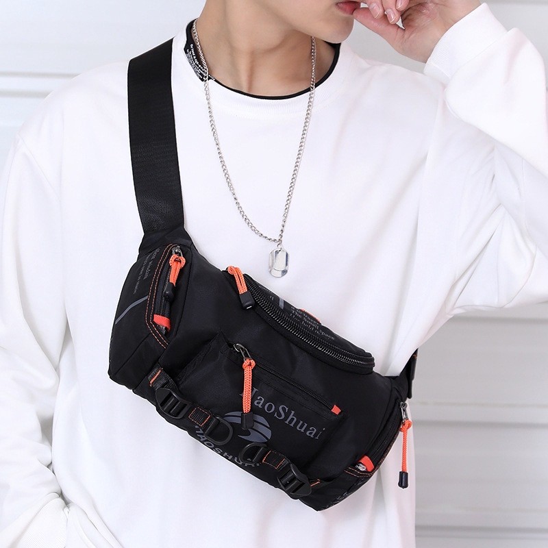 HAOSHUAI 5130 Tas Selempang Pria Waistbag Pria Anti Air WATCHKITE WKOS