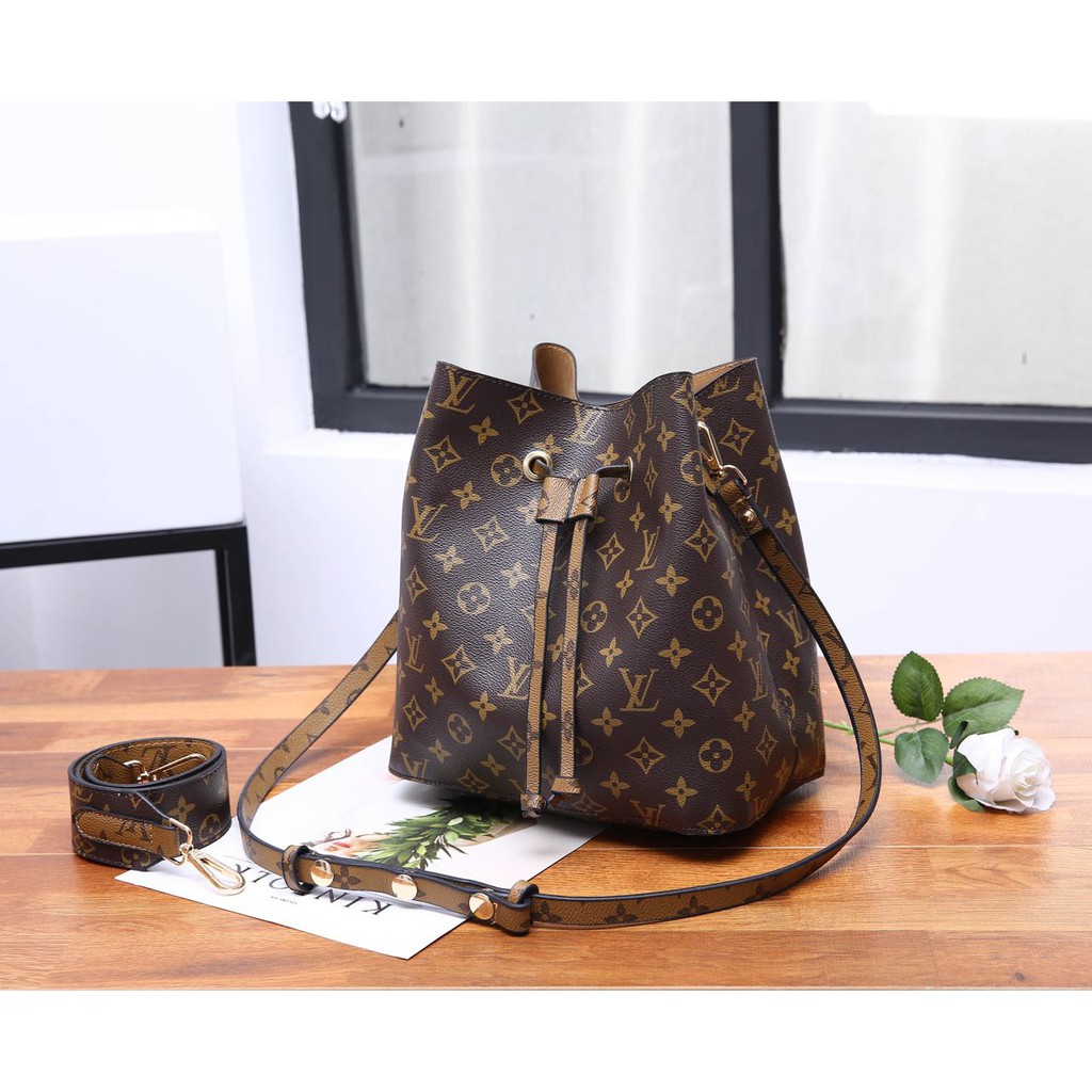 Lv Louis Vuitton H704-1# -VO Neonoe Bag With 2 Shoulder Strap | TAS LV MURAH