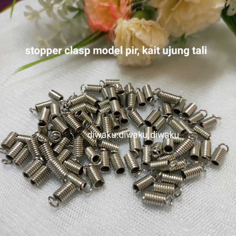 50pcs penjepit tali kait stopper ujung tali kalung gelang model per dll