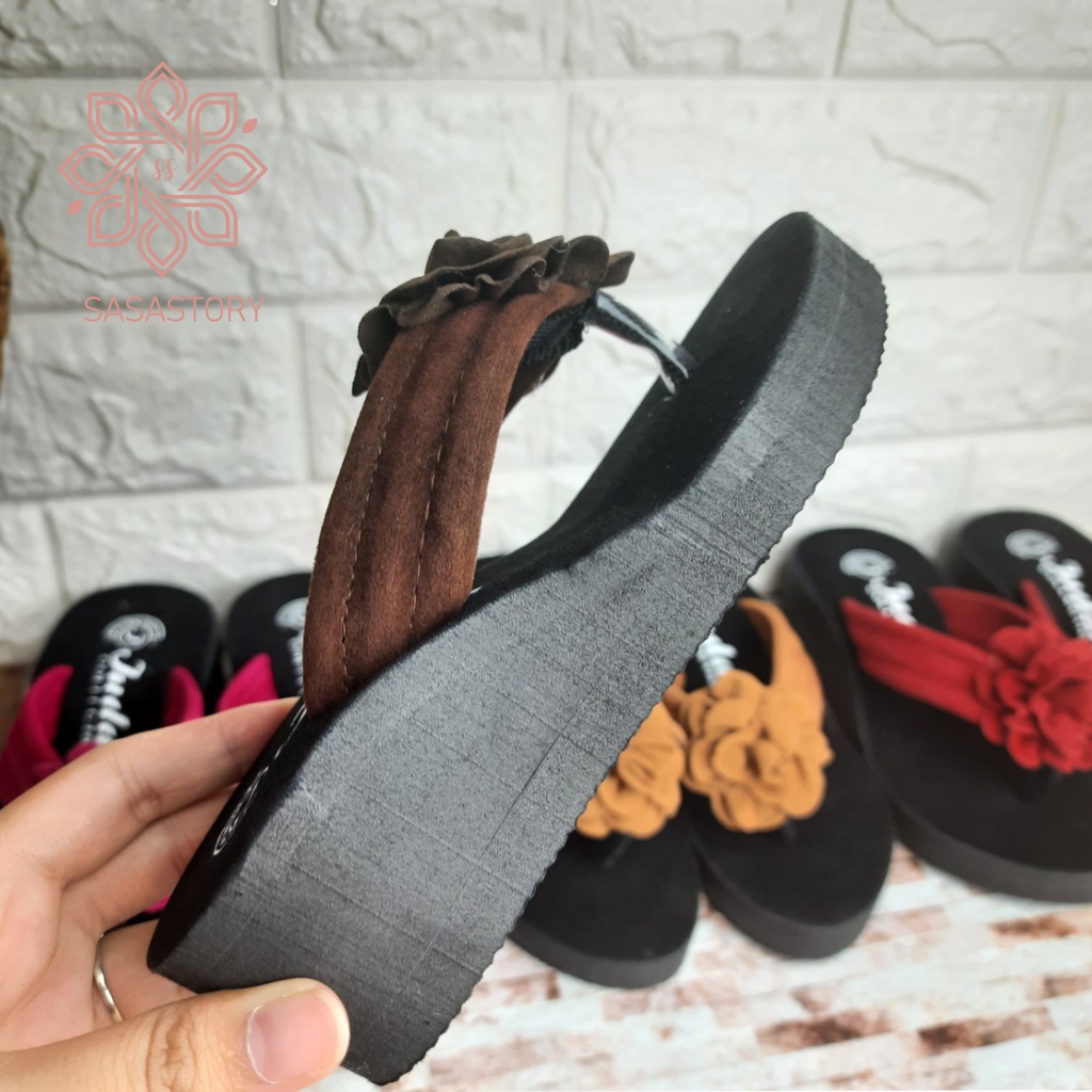 SANDAL SPONS TINGGI HAK BUNGA ANAK 3 4 5 6 7 8 TAHUN KA01