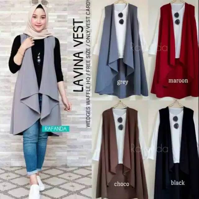 LAVINA VEST CARDY /FASHION MUSLIM TERBARU /GOOD QUALITY