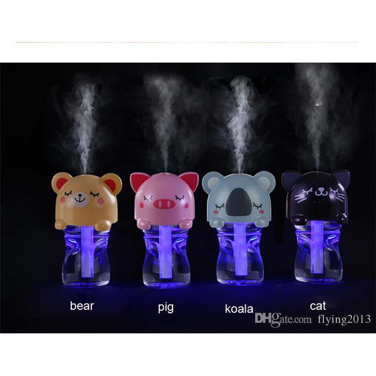 USB Mini Portable LED Cartoon Bottle Caps Humudifier-280 ML