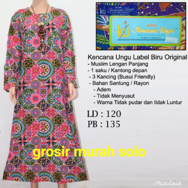 Daster muslim  kencana ungu