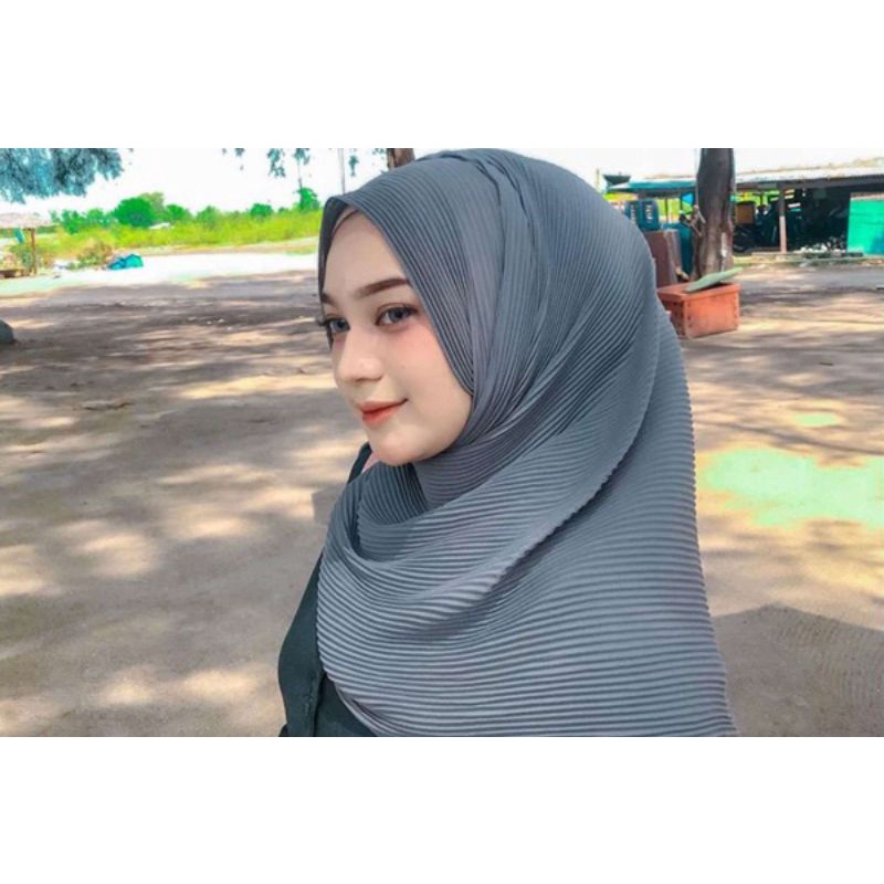pashmina plisket premium/pashmina hyget termurah/pashmina hijab-Abu