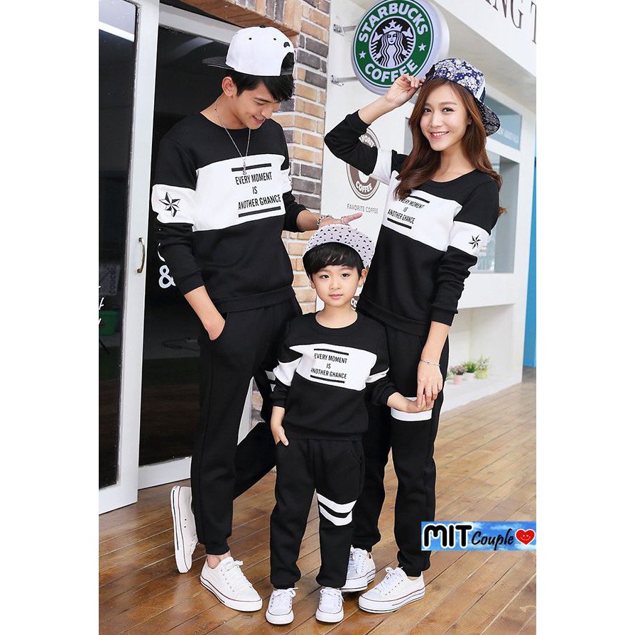  BAJU  PASANGAN KAPEL KELUARGA FAMILY  LP SWEATER COUPLE  