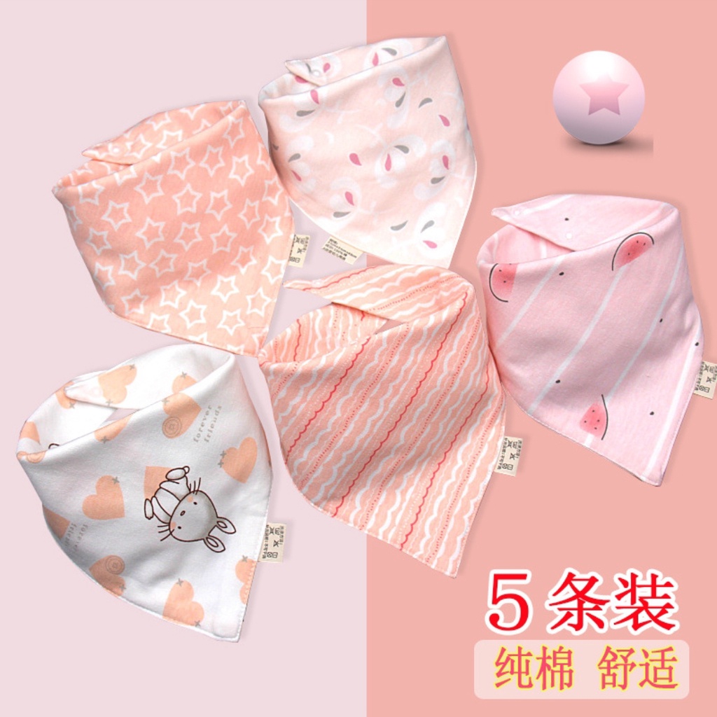 BIANCA - Celemek Anak / Bibs Segitiga Anak 1 set isi 5pc