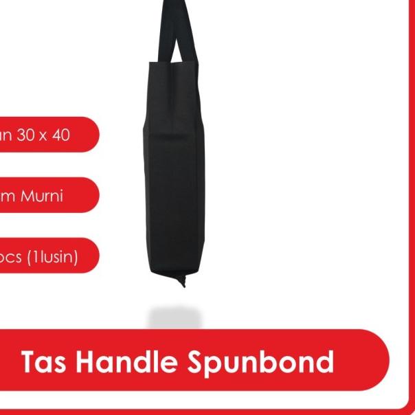 

GOODIE BAG SPUNBOND HANDLE LUSINAN 30x40 / Tas Belanja Murah (Hitam)