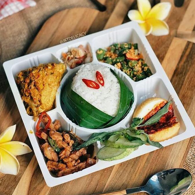 NEW Box Tumpeng Mini Sekat/Kotak Nasi Tumpeng/Mika Tumini/Mika Bento GRATIS ONGKIR