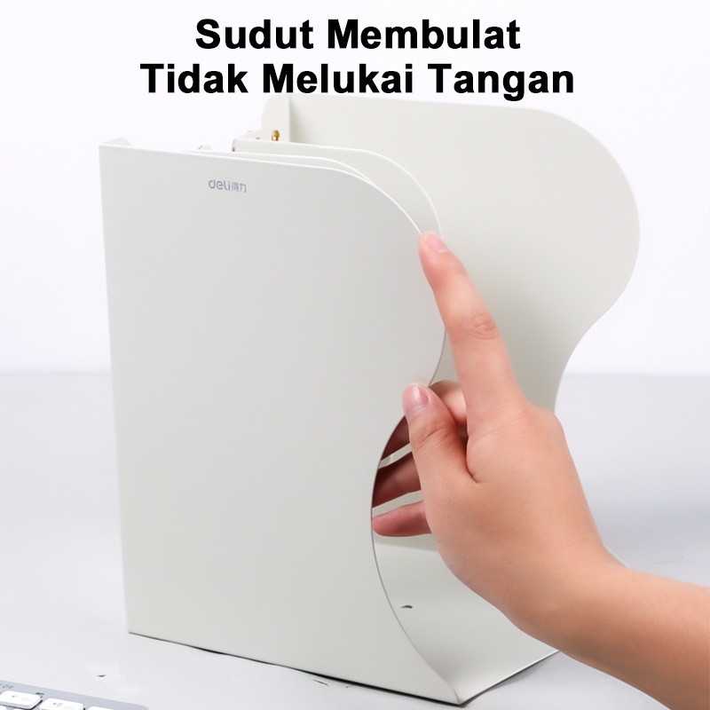 Deli Pembatas Buku Besi Penahan Buku Penyangga Buku Aesthetic Dapat Ditarik 3 Layer Book Stand Retractable Book End