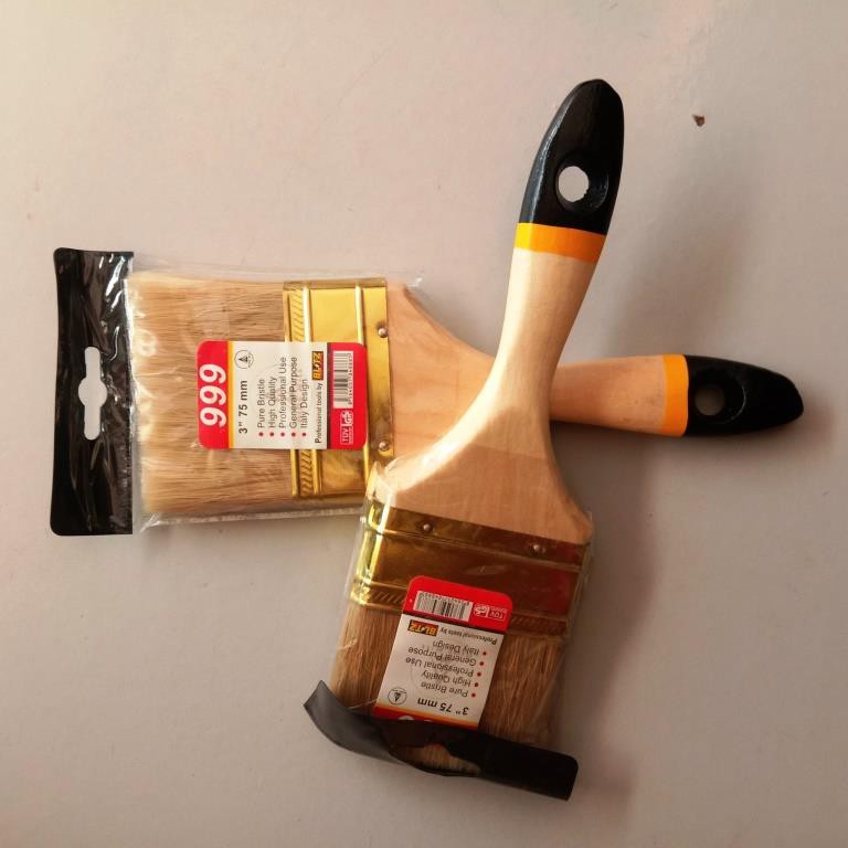 Kuas Cat tembok / Kayu ukuran 3 Inch 75 MM Murah Berkualitas merk 999