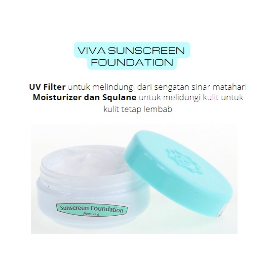 KINDSTORE❤ | VIVA Sunscreen Foundation 22g | Alas Bedak sinar matahari UV Filter