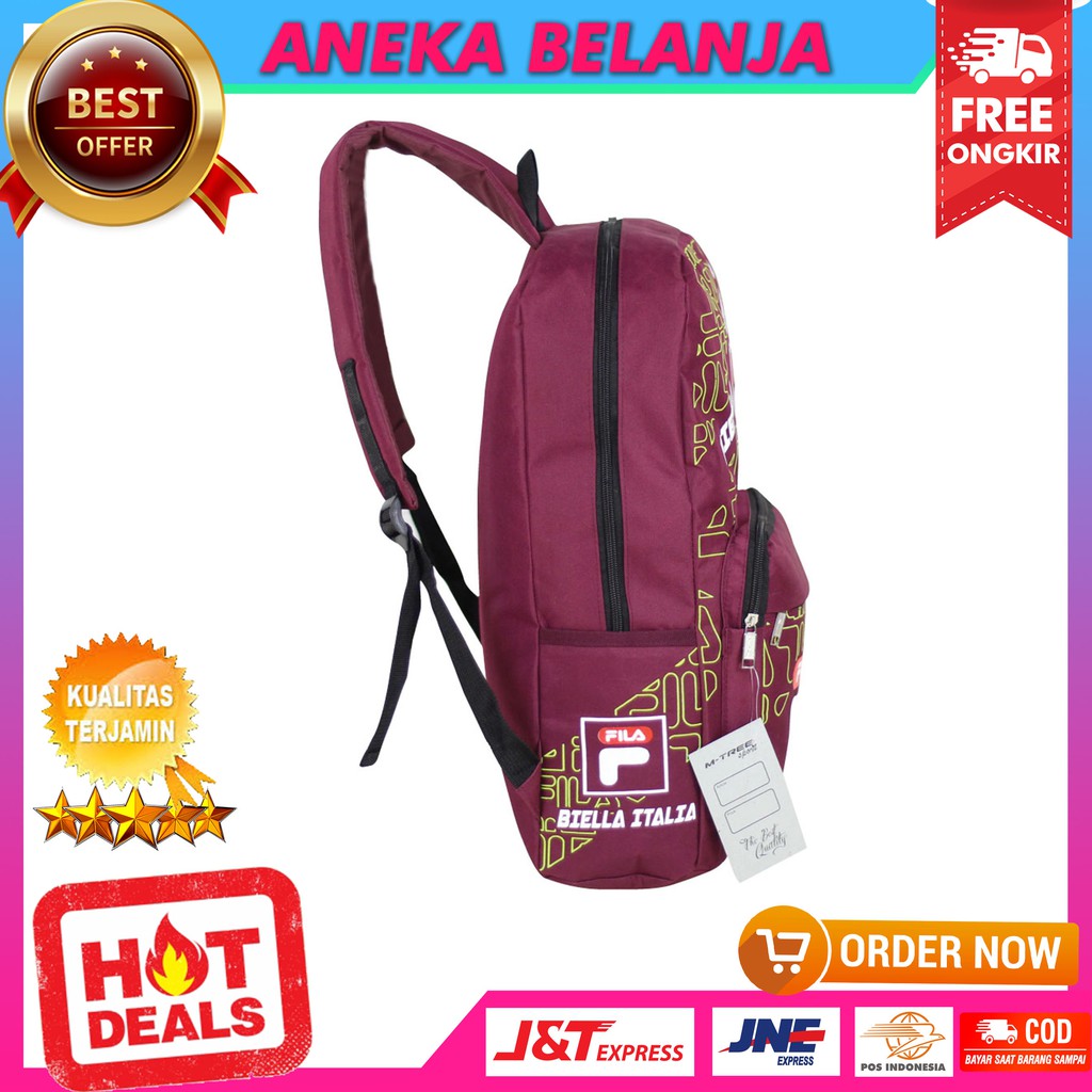 Backpack Casual Stylish Tas Ransel Sekolah Multifungsi Ekonomis Keren Berkualitas Distro Fashionable