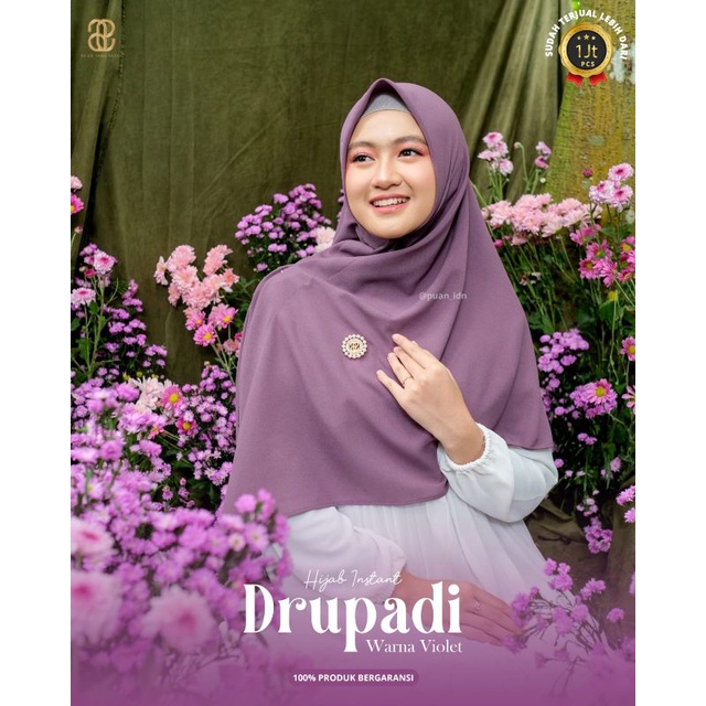 Hijab instan••HIJAB DRUPADI••jilbab segitiga instant••ORI PUAN