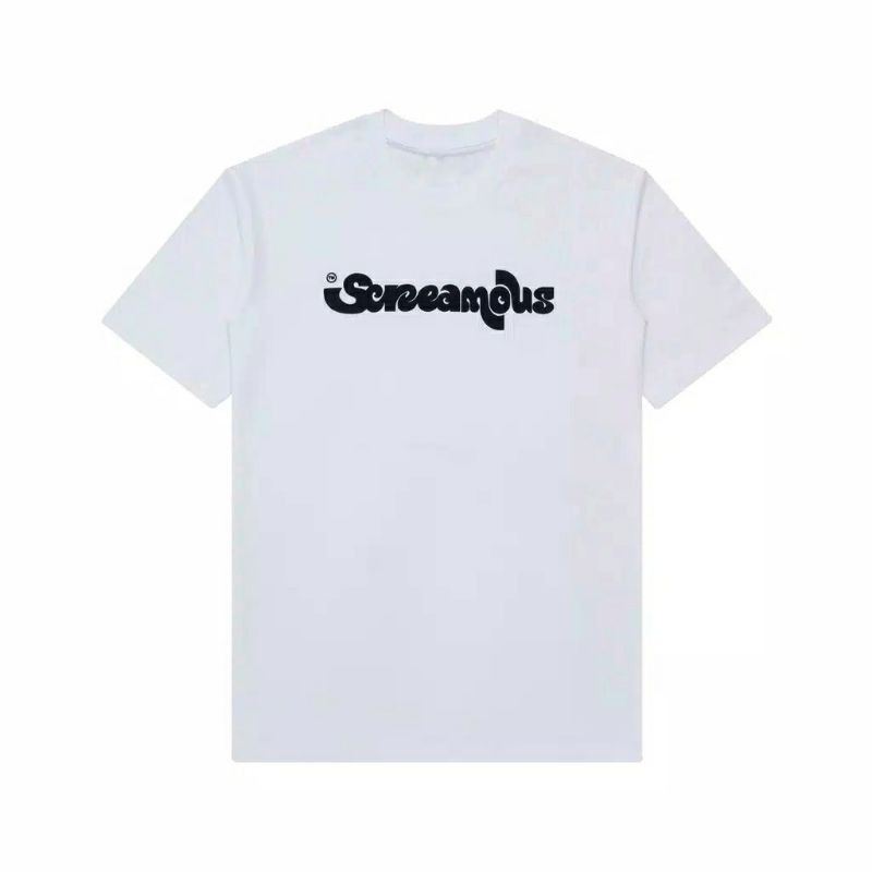 KAOS SCREAMOUS - SCREAMOUS WHITE | Kaos Pria | T-shirt Pria | Lengan Pendek | Kaos Pria Wanita