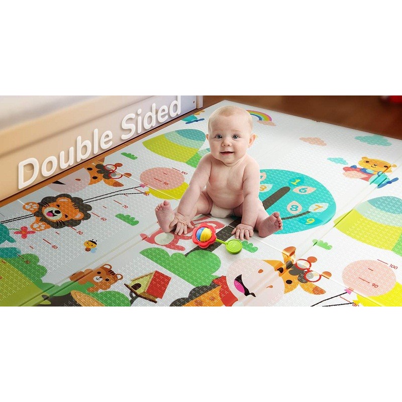 Playmat alas lesehan bayi karpet tidur bayi anti air tebal 8mm Karpet bayi tikar camping