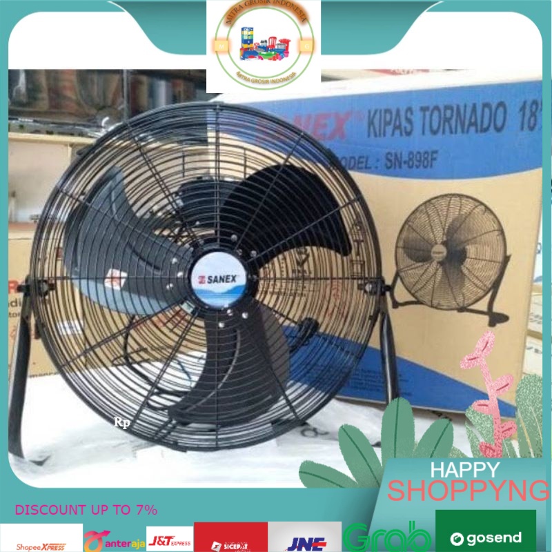 Kipas Angin Tornado SANEX 18 Inch / Kipas Besi Jumbo 3 In 1