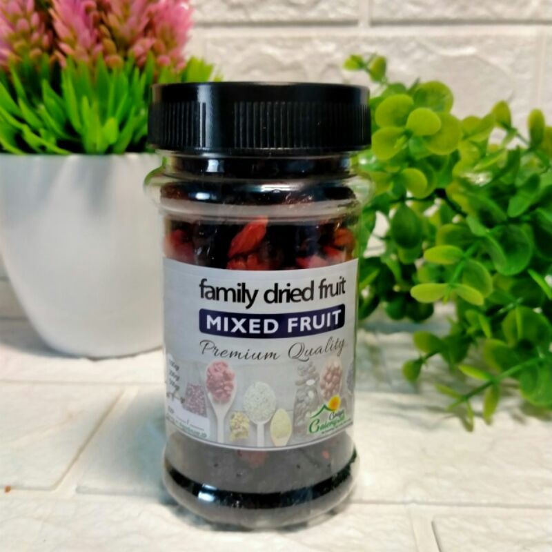 

Dried Fruit in Jar Cranberry Dark Raisin Kismis hitam gojiberry blueberry 100gr craisin