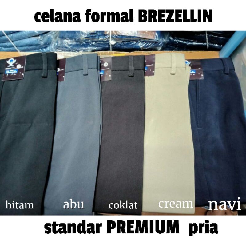NEW CELANA PANJANG BAHAN FORMAL PRIA STANDAR KATUN TEFLON 27-38