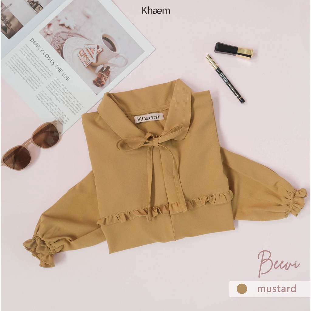 Atasan - Beevi Blouse by Khaem x EmmaQueen-Mustard