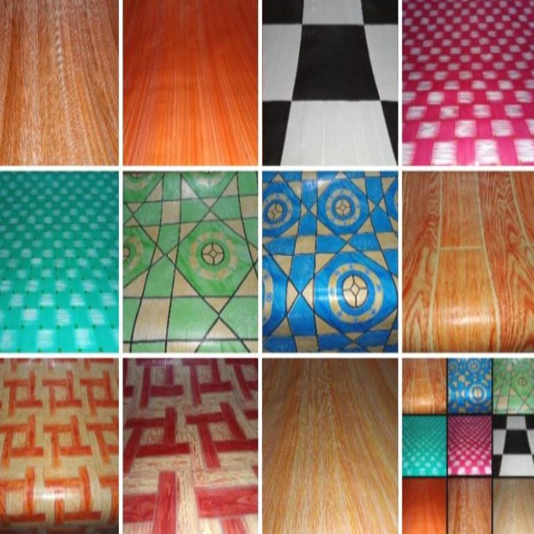 [KODE BARANG 6957] ( 13 METER- 1 ROL ) Perlak lantai meja karpet vinyl finil motif serat kayu coklat