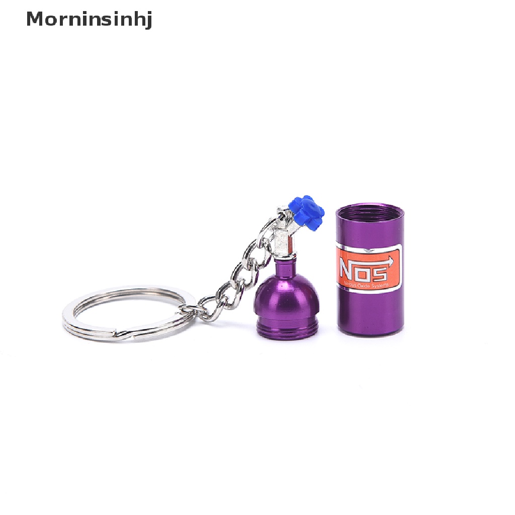 Mornin Gantungan Kunci Mobil Turbo NOS Botol Nitrogen Metal Key Ring Stash Pill Box Storage id