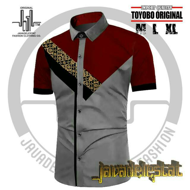 BEST SELLERBaju koko terbaru kemeja koko lengan pendek pria kombinasi modern putih rabbani