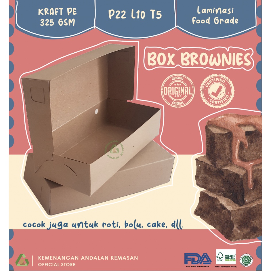 

Box Brownies Dus Brownies Dus Brownis Food Grade (WAJIB MEMBELI EXTRA PACKING)