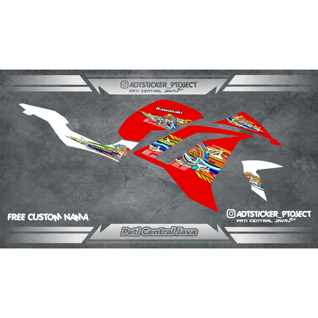 NINJA 250 FI TRANSPARAN HOLOGRAM/SEMI DECAL NINJA 250 FI TRANSPARAN HOLOGRAM/ STRIPING SEMI DECAL NI