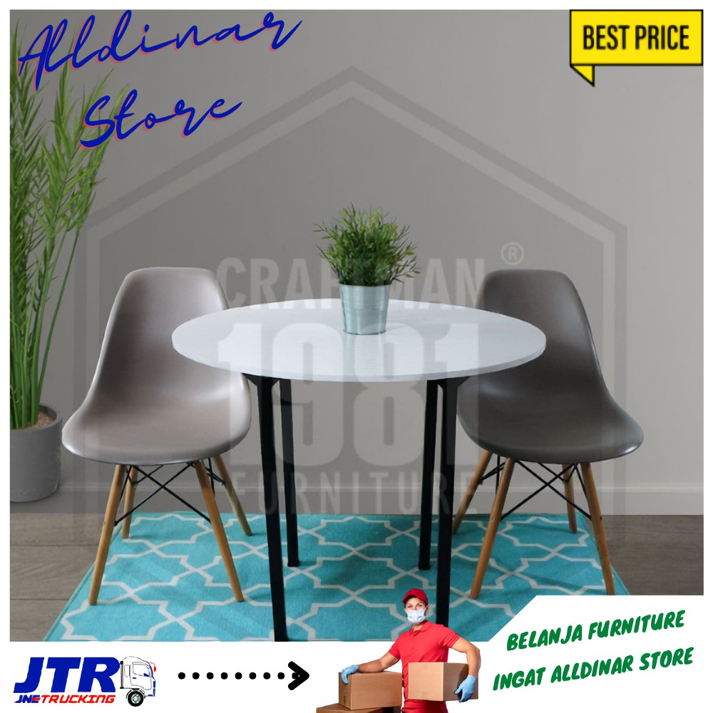 Meja Cafe Minimalis Meja Lesehan Bulat Meja Kopi Meja Makan D60