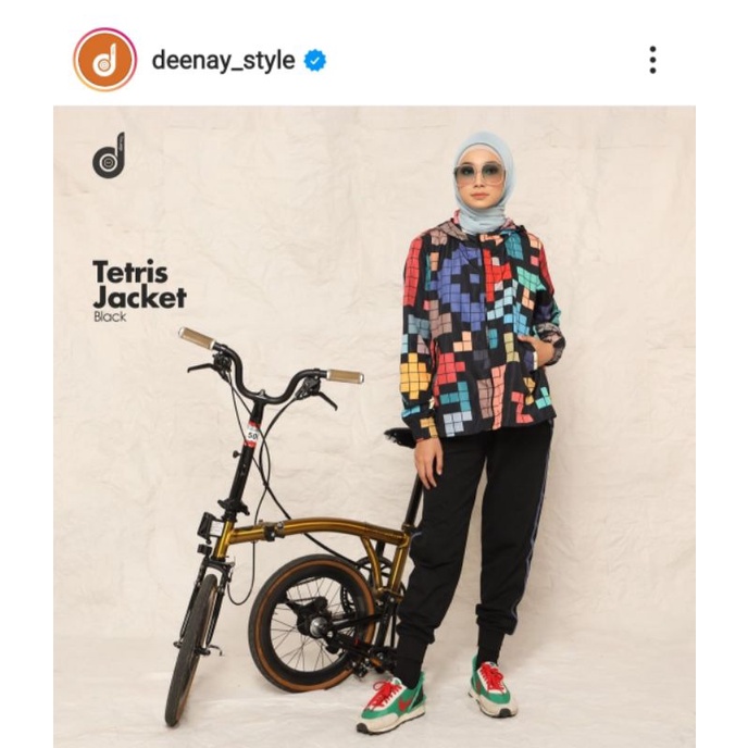 Prelove Jaket Deenay Tetris Black size M No Nadjani monel