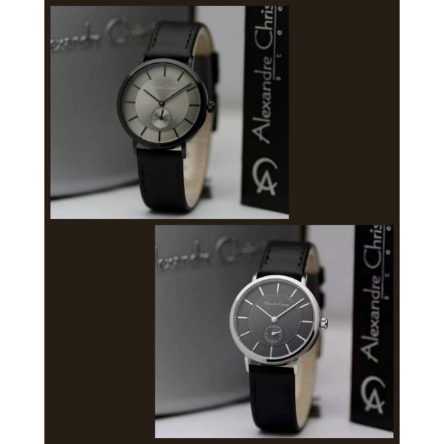 ALEXANDRE CHRISTIE AC8493 AC 8493 JAM WANITA ORIGINAL TALI KULIT
