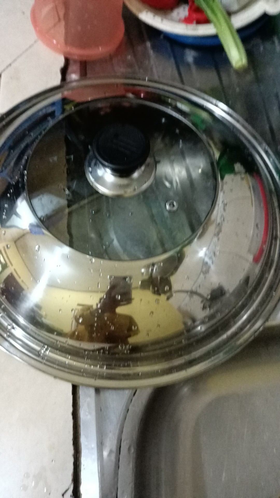 Tutup Panci Wajan Penutup Kuali Pentol Knop Handle Penggorengan Wok Pan Stainless Steel Anti Panas