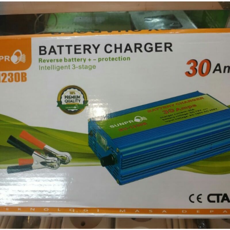 Cod Charger Accu Aki 30 ampere 12volt Charger Full otomatis Charger Sunpro Motor Mobil