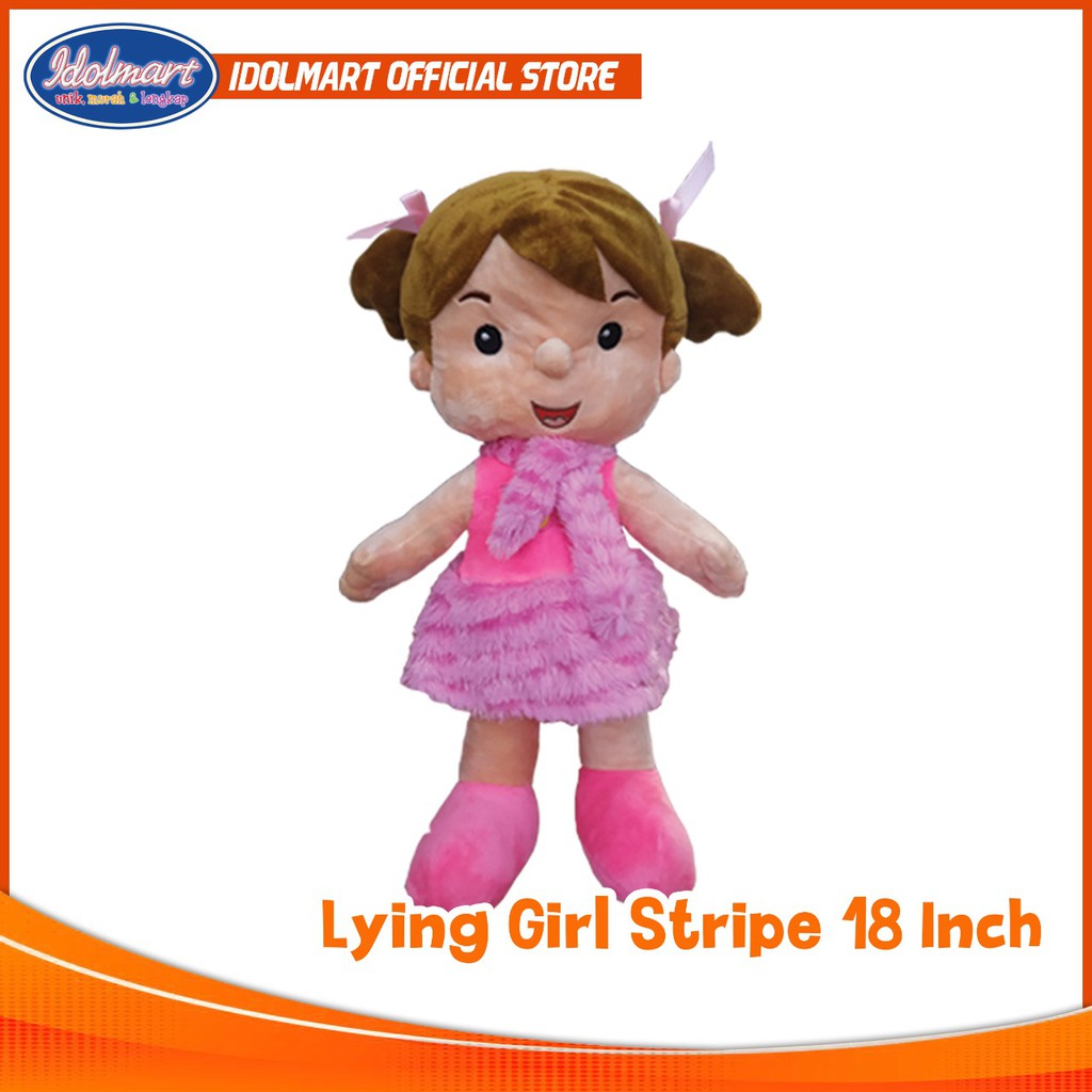 IDOLAKU Boneka Lying Girl Stripe 18 Inch