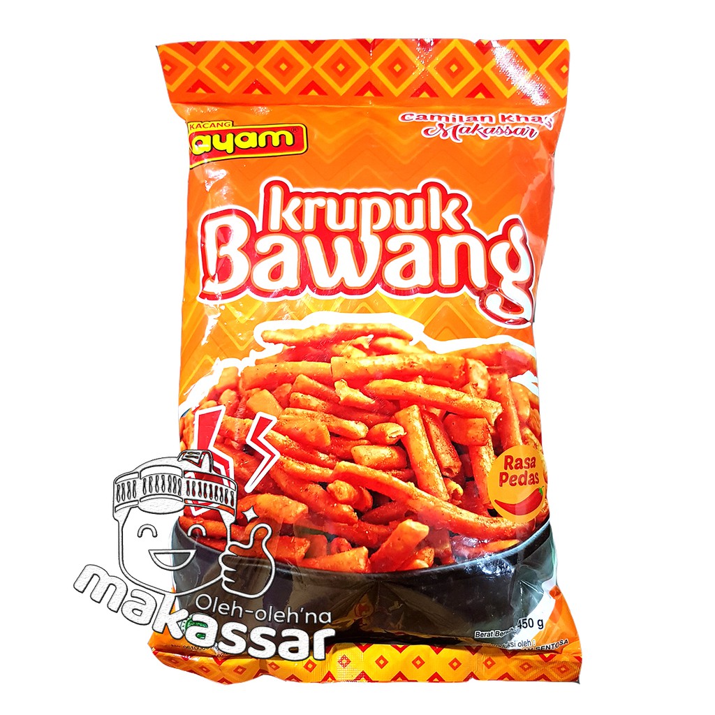 

Kerupuk Bawang Ayam Dua 450 gram (Oleh-Oleh asli khas Makassar)