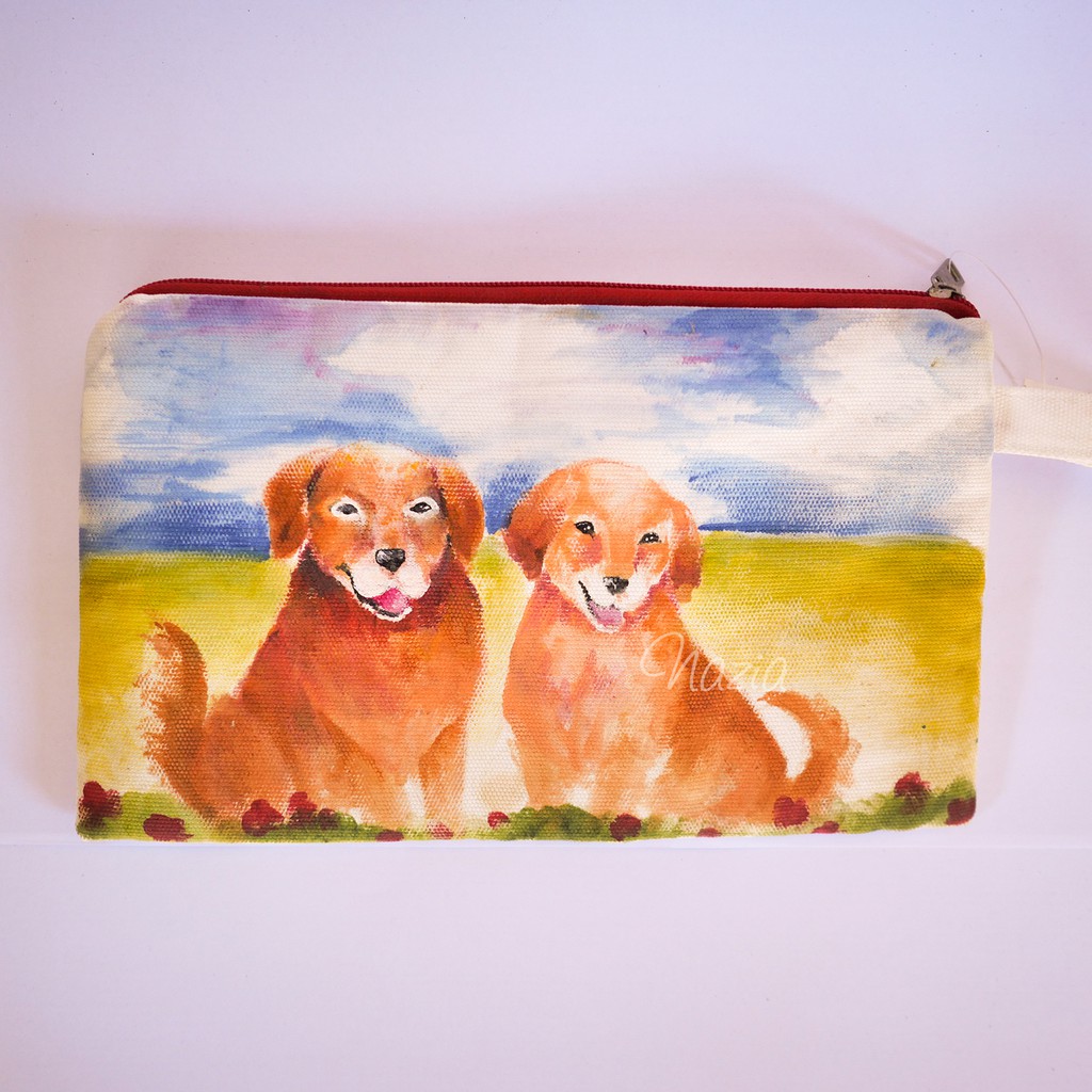 

Pouch Lukis Ur Golden Pals Nazia Fabric Painting