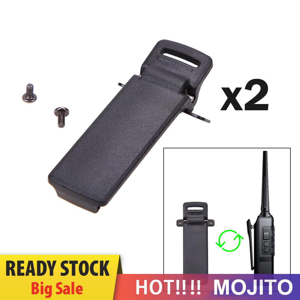 MOJITO 2Pcs Walkie Talkie Spare Back Belt Clip for Baofeng 2-way Radio UV5R