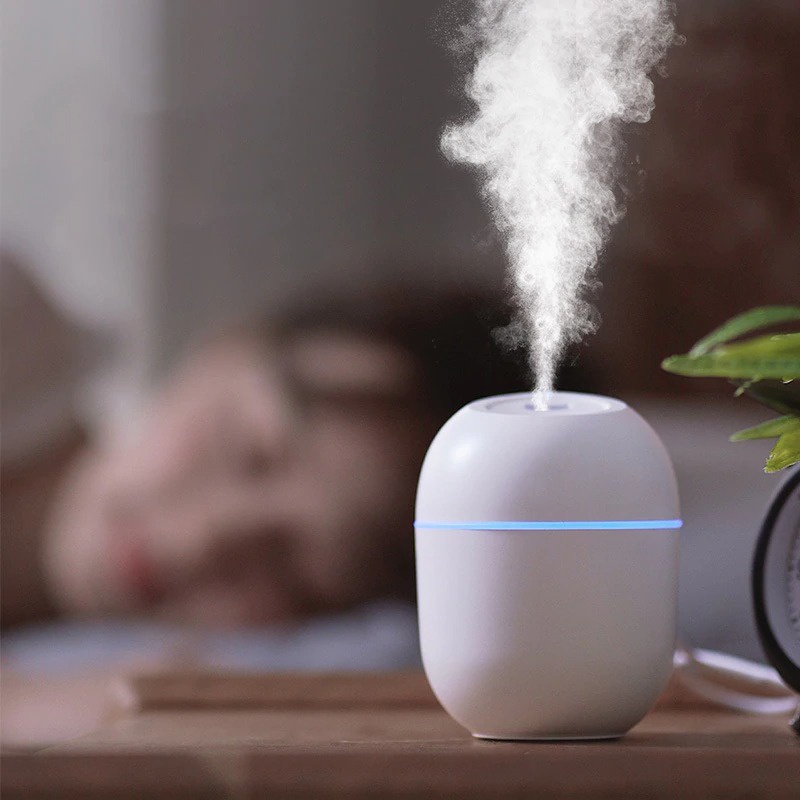 HUMI Mini Air Humidifier Aromatherapy Oil Diffuser LED Light 220ml