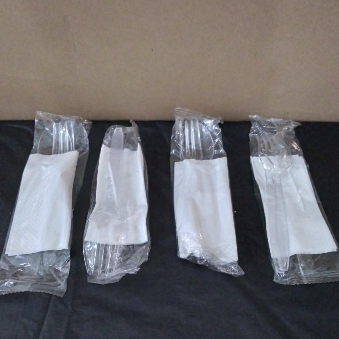 Sendok Makan Shet/Paket,Sendok,Garpu,Tusuk Gigi,Tisu