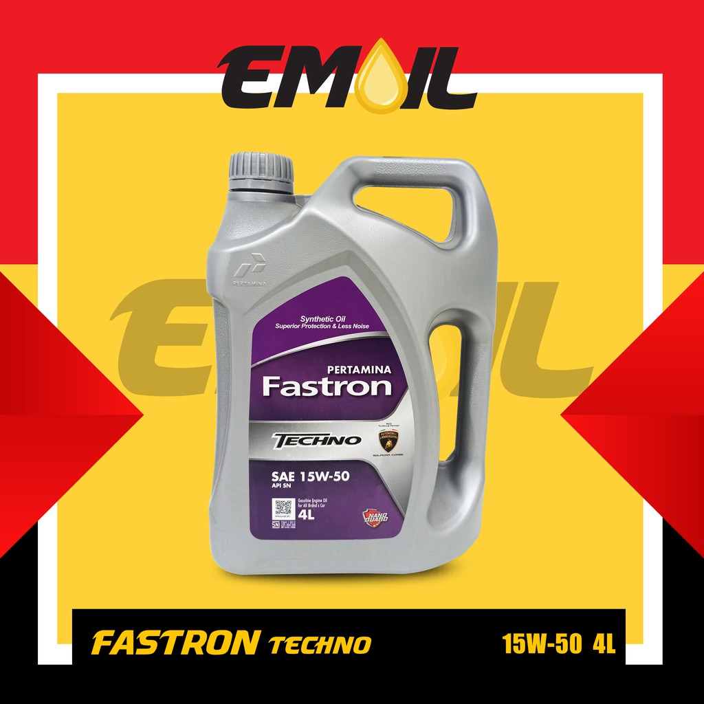 OLI PERTMINA FASTRON TECHNO UNGU SAE 15W-50 API SN GALON ISI 4 LITER