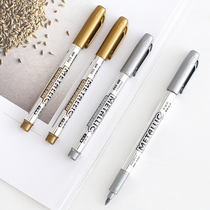 BAOKE Art Paint Pen Gold/Silver 1.5mm Metal Pen Marker