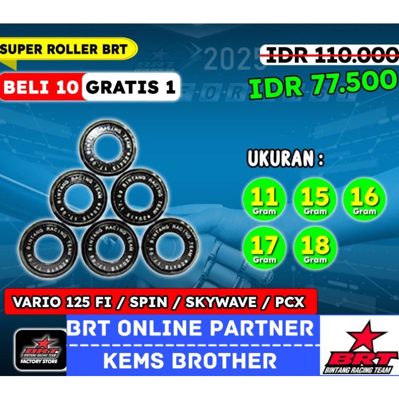 ROLLER BRT PCX 150 VARIO 150 VARIO 125 BLACK DIAMOND