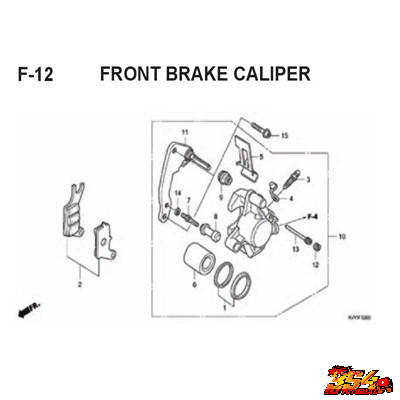 Kampas Rem (Disk) Cakram Depan – BeAT, Scoopy &amp; Vario 06455KVBT01