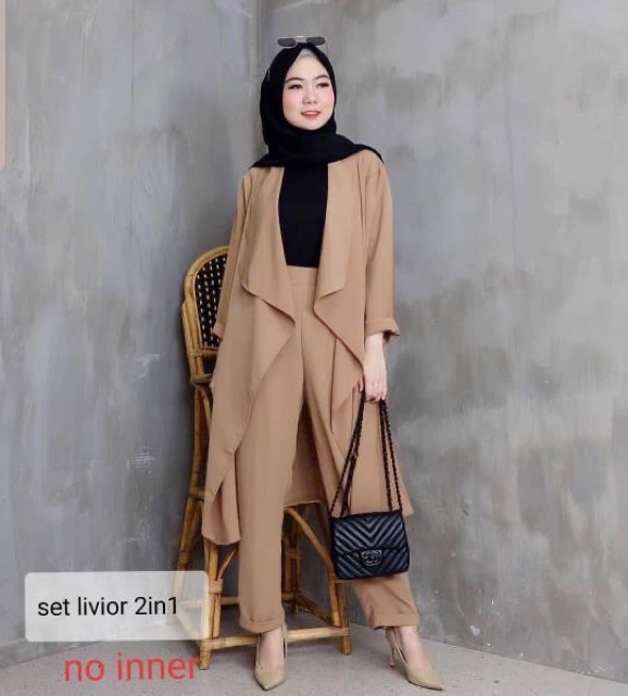 ZR St livior / Stelan wanita muslimah / Set blezer kekinian