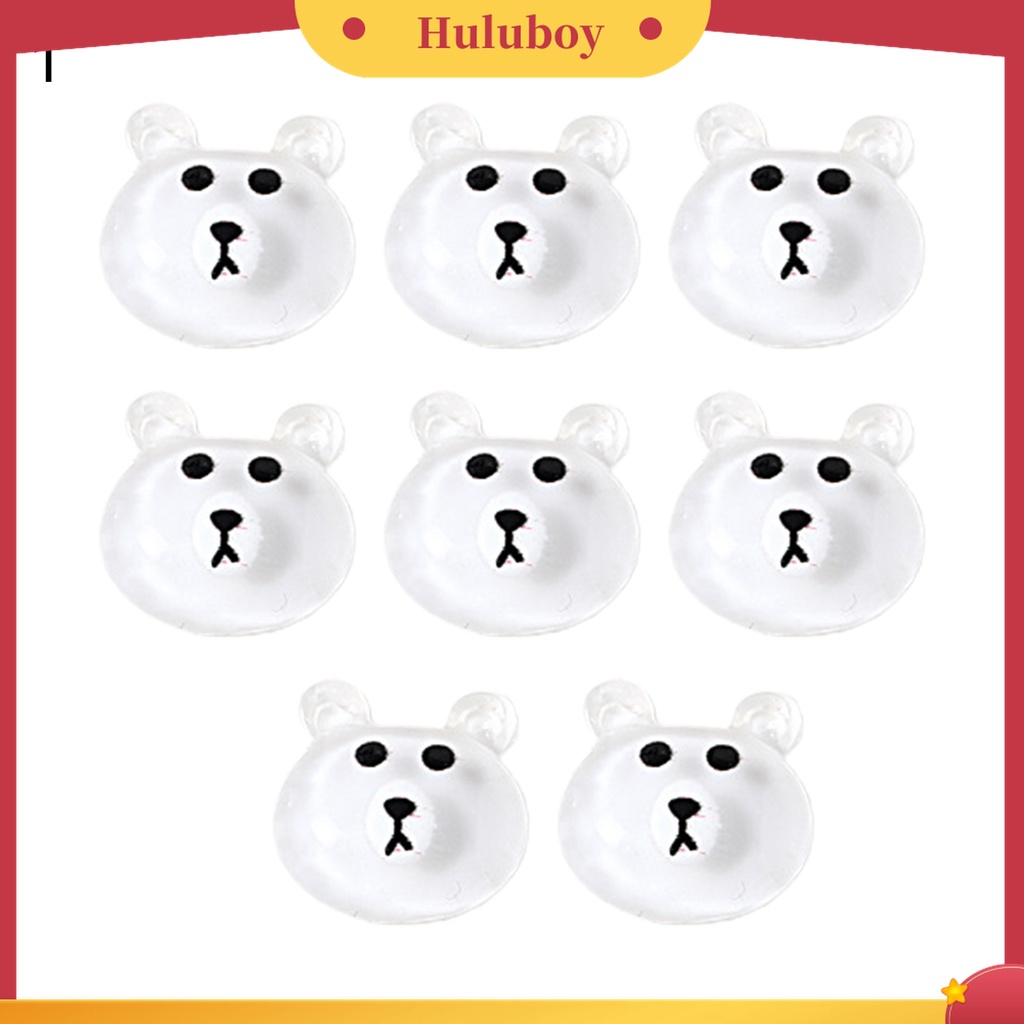 Huluboy Huluboy♡ 8pcs / Kantong Aksesoris Dekorasi Nail Art Universal Bahan Resin