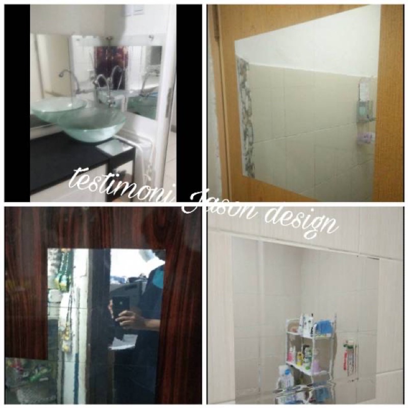 Cermin Dinding 9 PCS Stiker Cermin Wall Mirror