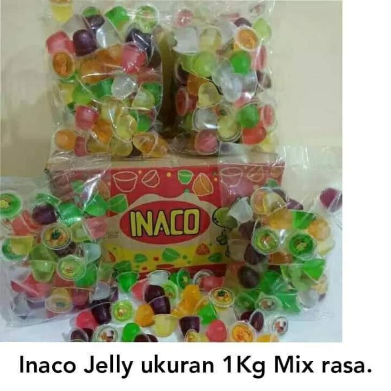 

TERMURAH Inaco mini jelly mix fruit / jelly inaco aneka rasa 1KG ISI 60 hingga 70 PCS